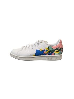 Adidas Stan Smith White Sneakers with Floral Accent
